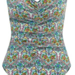Jessica Simpson Multi Floral One Piece Swimsuit XS